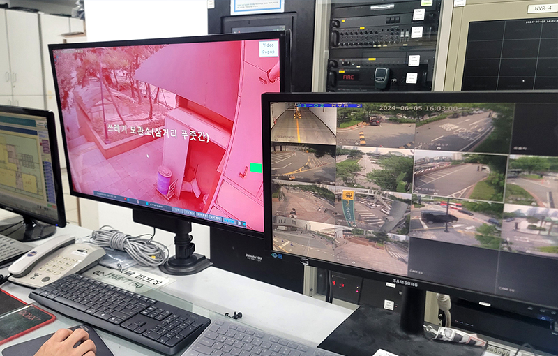 Korean SoC flame detection CCTV, real-time monitoring and video recording for electric vehicle fire detection