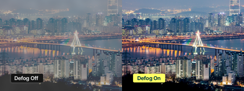 AI 이벤트로 사람/차량 접근 시 White Light 점등 및 음성 안내, 설정 가능