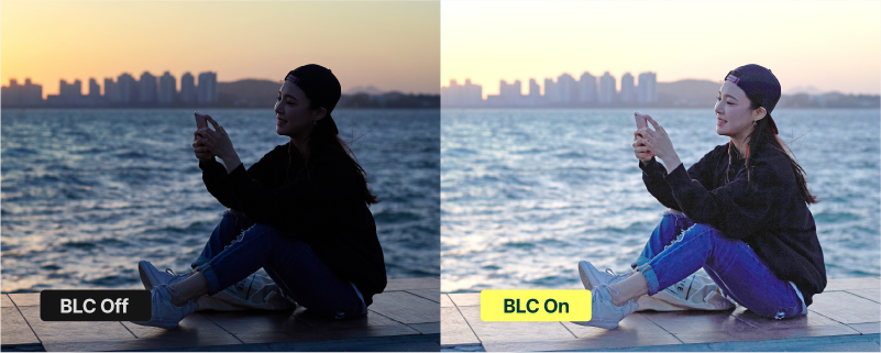 역광 상황에 피사체를 기준으로 보정해 객체를 판별할 수 있게 함