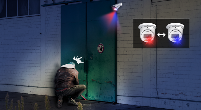 Red and blue lights draw attention, creating pressure on criminals and helping to prevent incidents and reduce damage